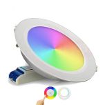 MiBoxer Smart LED Downlight - 12W - RGB+CCT - Ø180 - FUT066 | MP150034 | <ul class="list-style -check">
<li>1100 Lumen</li>
<li>Tinten wit (2700K-6500K) + Kleur (RGB)</li>
<li>Werkt met afstandbediening of App</li>
</ul>