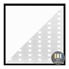 LED Backlit Pro Paneel Zwart 60x60cm - 30W - CCT - UGR<19 - Flikkervrij | MP070124
