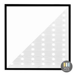 LED Backlit Pro Paneel Zwart 60x60cm - 30W - UGR<19 - Knippervrij | MP070124 | <ul class="list-style -check">
<li>3000 Lumen</li>
<li>Switch Warm wit/Wit/Koelwit</li>
<li>UGR&lt;19</li>
</ul>