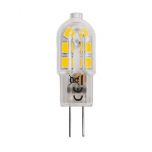 LED G4 - 1,5 Watt - 12VAC/DC - 3000K - 360° - Clear | MP060019 | <ul class="list-style -check">
<li>120 Lumen</li>
<li>Warm wit (3000K)</li>
<li>Vervangt 15W</li>
</ul>