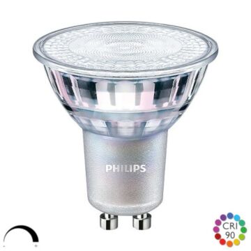 LED GU10 spot - 4,9W - 3000K - Dimbaar | MP011003 | <ul class="list-style -check">
<li>365 Lumen</li>
<li>Warm wit (3000K)</li>
<li>Vervangt 50W</li>
</ul>