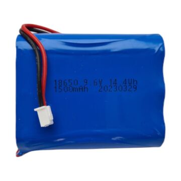 Losse accu - LiFeP04 Lithium - 9,6V - 1500mAh - 14.4Wh - 70x55x20mm | MP100031