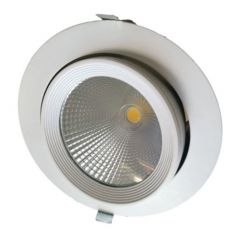 LED Downlight Kantelbaar - COB - 30W - 3000Lm - Ø200x155mm - 30° | MP150032 | <ul class="list-style -check">
<li>3000 Lumen</li>
<li>Warm wit of Wit</li>
<li>Kantelbaar/Draaibaar</li>
</ul>