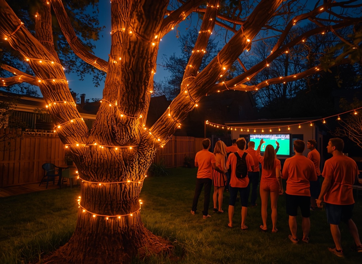 Boom met LED Glowline Pro Oranje
